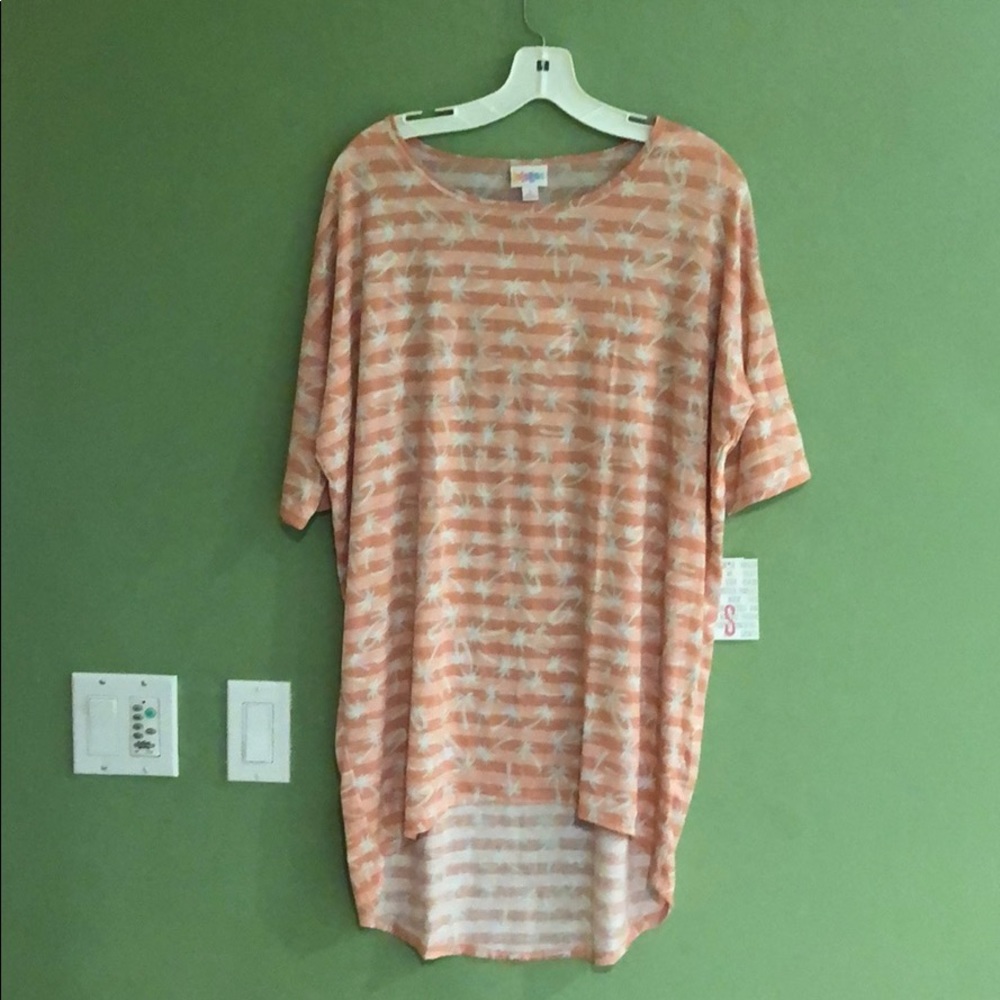 LuluaRoe Irma Sz S Palm Trees Salmon Color